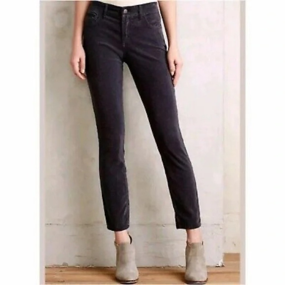 Anthropologie PILCRO AND THE LETTERPRESS Corduroy Pants Women's 27 Fit Stet Gray